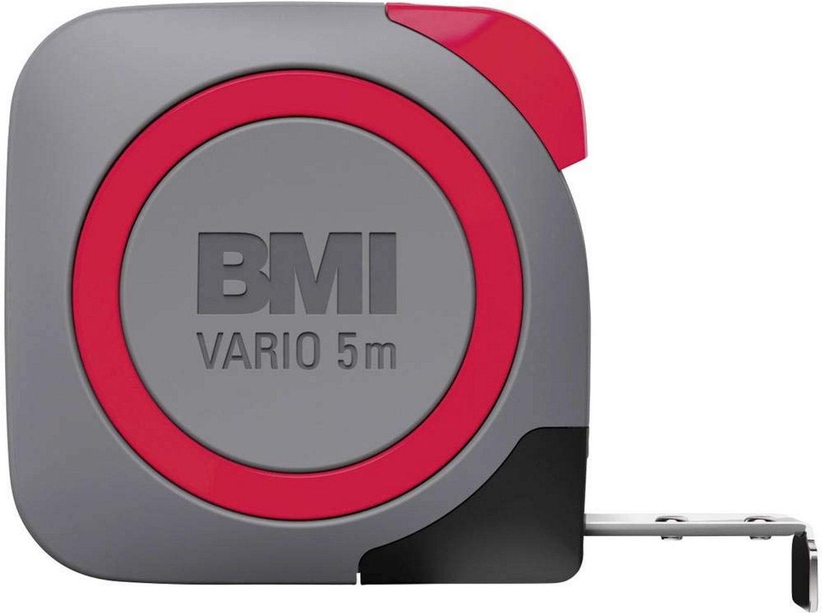 BMI Meetlint 3 m – Stalen Meetlint met Vergrendeling en Ergonomische Behuizing