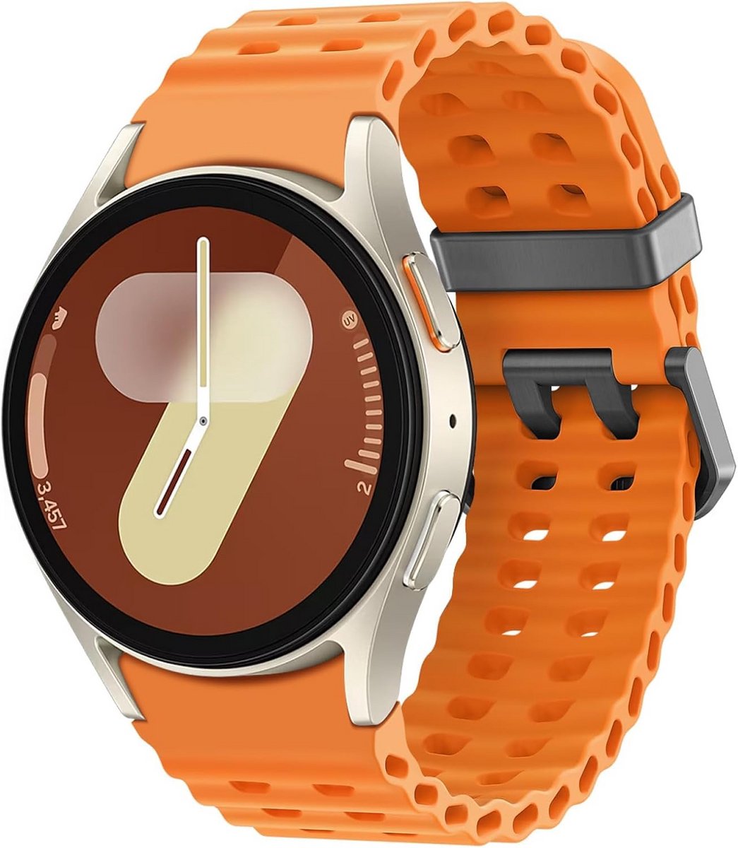 Siliconen Sport Horlogeband voor Galaxy Watch 7, 6, 5, 4 Banden - Waterdicht en Ademend