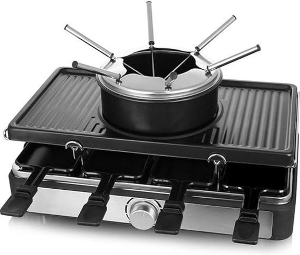 Florixa® Gourmetstel - Gourmet - Gourmetplaat - Zwart - 44cm x 17cm x 27cm