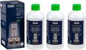 Een pak en drie flessen De'Longhi EcoDecalk ontkalker.