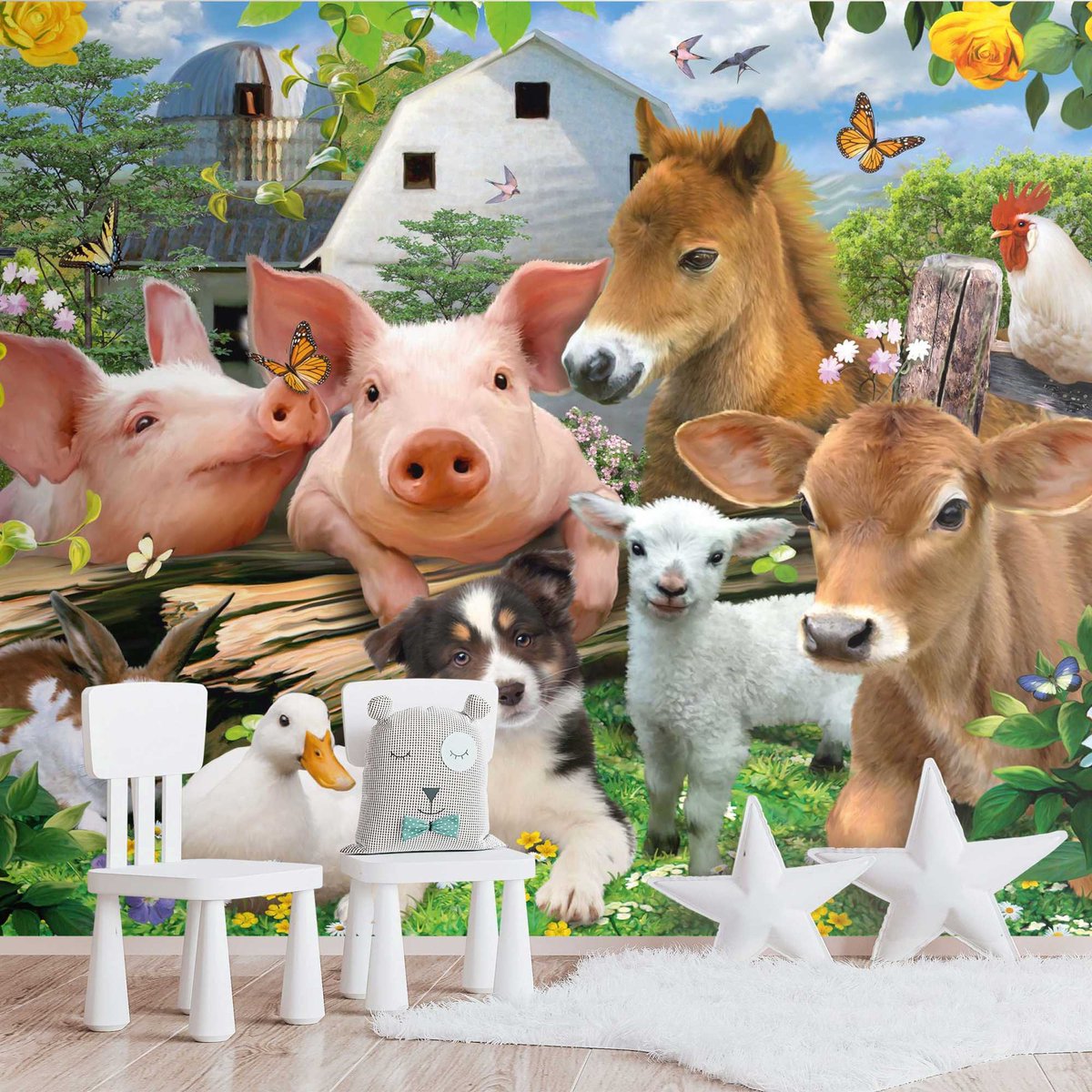 Fotobehang Boerderijdieren - 260 x 384 - Vlies - REINDERS