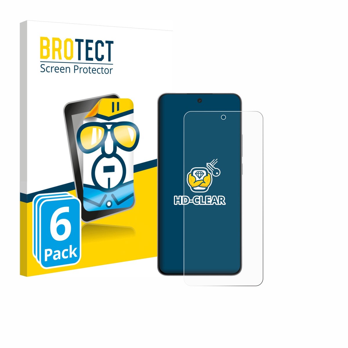 BROTECT - Screenprotector voor OnePlus Nord CE 5 - Folie Beschermfolie transparant 6 Stuks