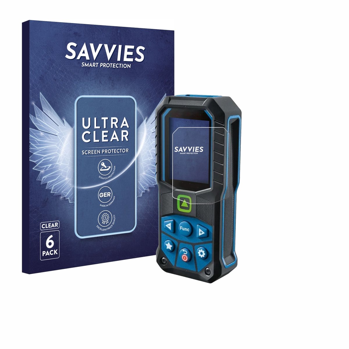 Savvies - Screenprotector voor Bosch GLM 50-23 - Folie Beschermfolie transparant 6 Stuks