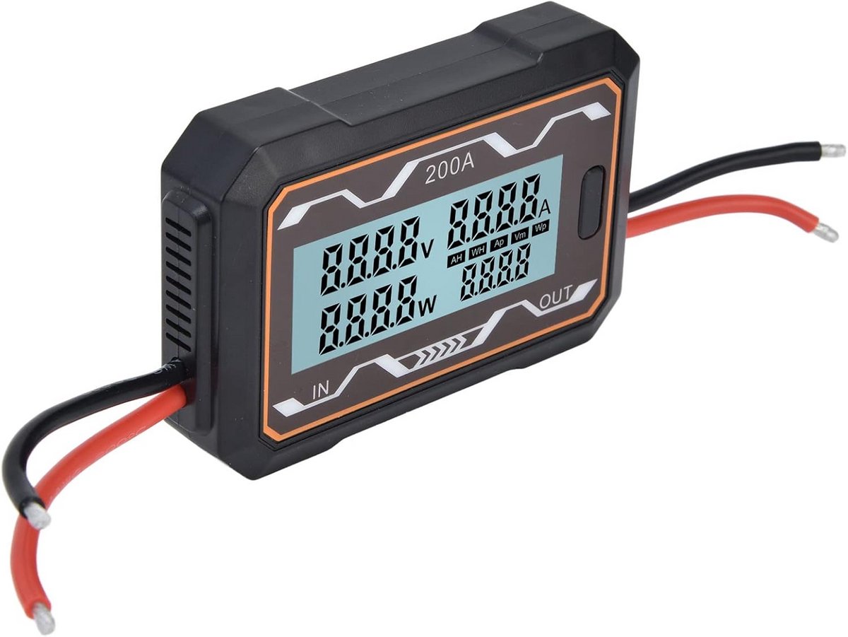 Digitale DC Vermogensmeter 60V 200A met Groot Verlicht Display voor Zonne-energie