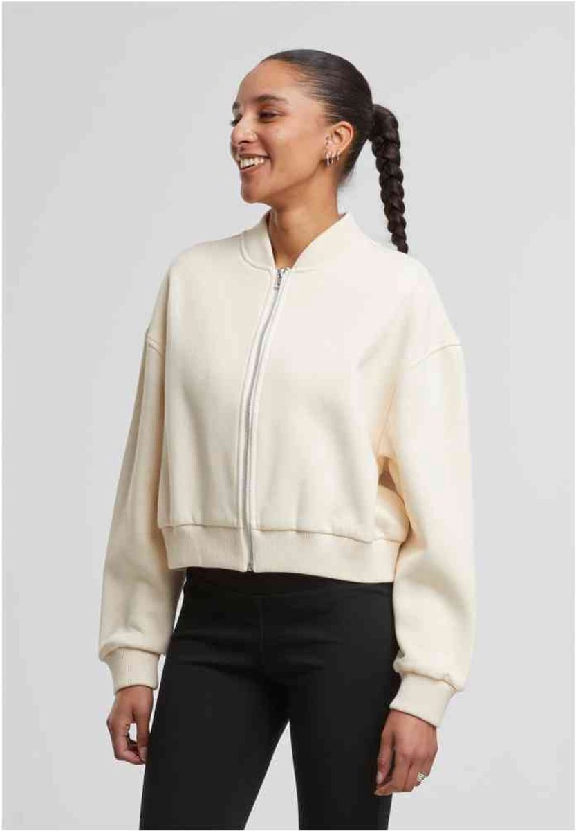 Urban Classics Short Sweat Sweater/trui met rits 3XL Creme