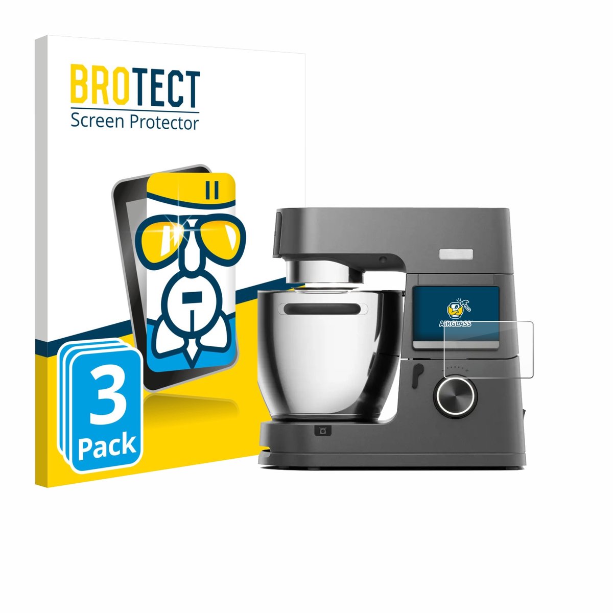 Screenprotector 3 Stuks voor Kenwood Cooking Chef KCL96.004DG Beschermglas transparant