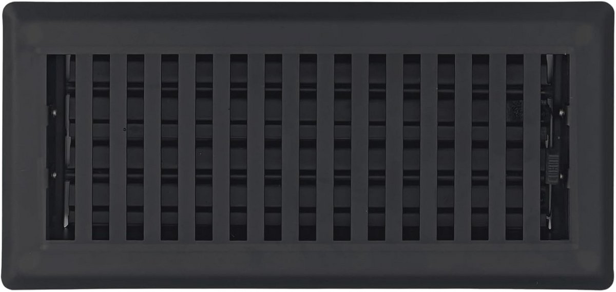 Stalen Vloerrooster 10x30 cm Zwart - Duurzaam Ventilatie Detail voor Elke Vloer