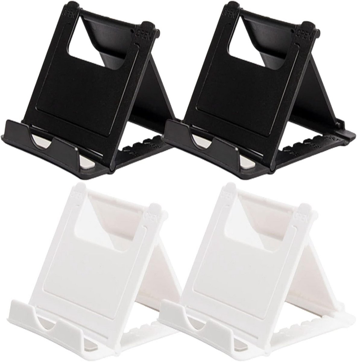 4x Opvouwbare Telefoonhouder & Tablet Standaard - Universele Verstelbare Desktop Steun