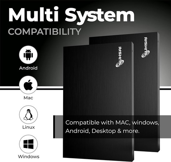 Externe Harde Schijf - Draagbare Opslag - Gegevens Back-uppen - Plug and Play - 250GB - Zwart — afbeelding 3