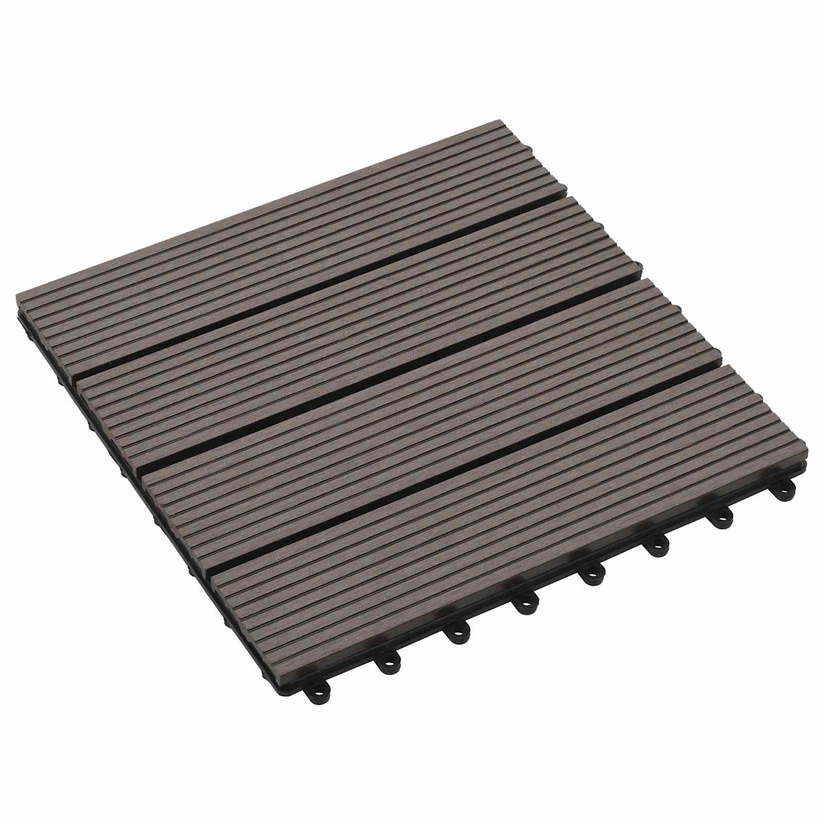 vidaXL - Terras - Tegel - 11 - pcs - Donkerbruin - 30 - x - 30 - cm - WPC