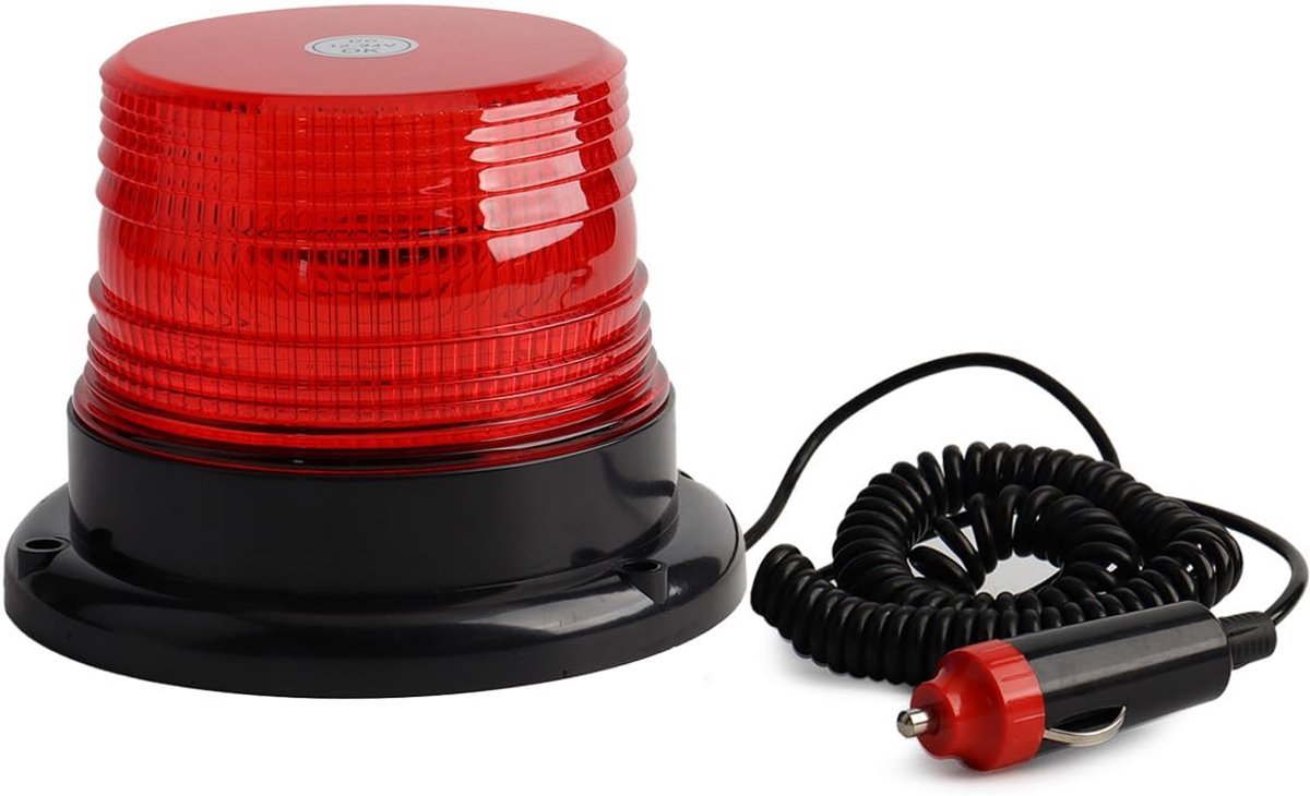 Waarschuwingslamp LED - Signaal Lamp - Veiligheid Verkeer - Lange Levensduur - 13.5cm Diameter - Rood