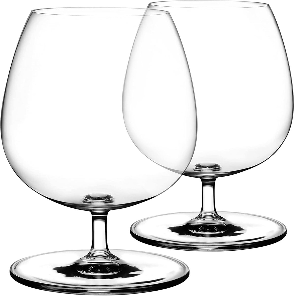 Loodvrij Kristallen Brandy Snifters Cognacglazen Set van 2 - Vintage Stijl