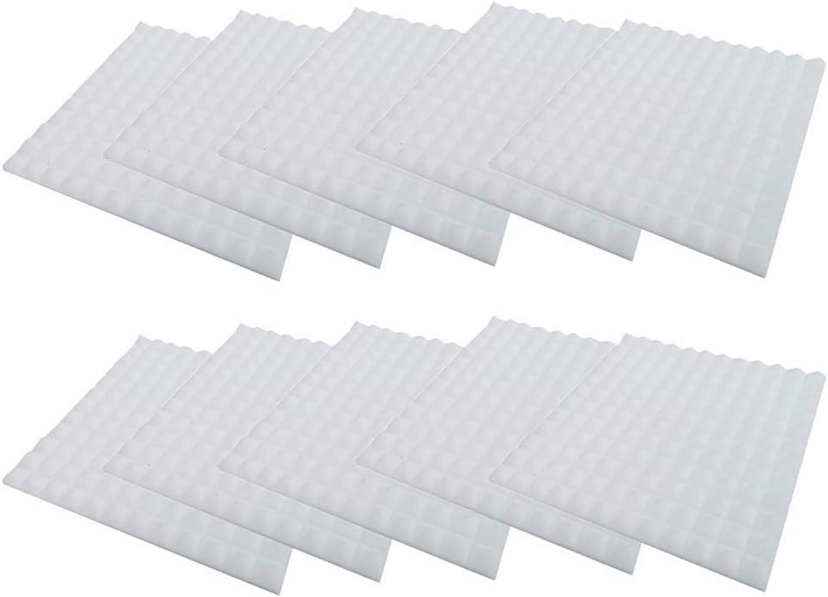 10x Akoestische Schuim Tegels - Geluiddicht Absorptie Paneel voor Studio & Kantoor