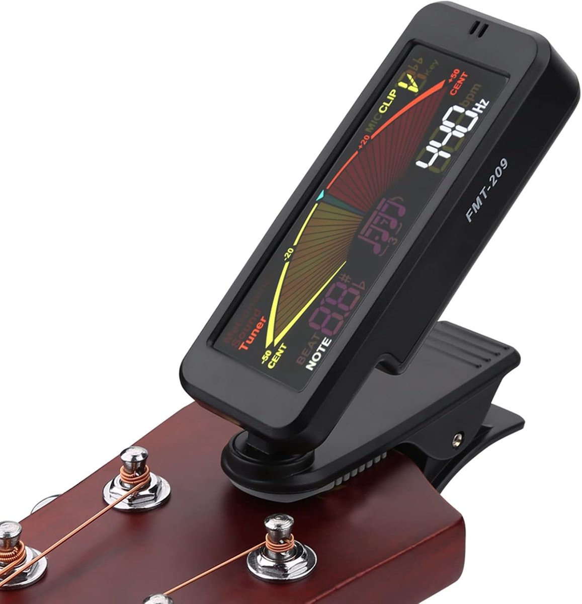 Clip-on Stemapparaat voor Gitaar, Bas, Viool en Cello met Groot Digitaal LCD Scherm