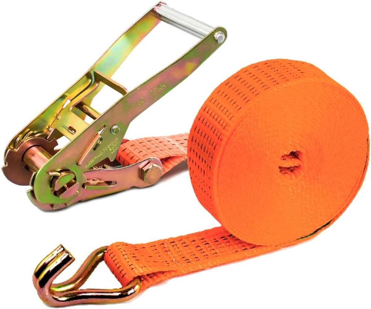 Spanband Ratel - Spanbanden set - Vastzetten lading - Hoge treksterkte - 8.5 meter lengte - Zwart