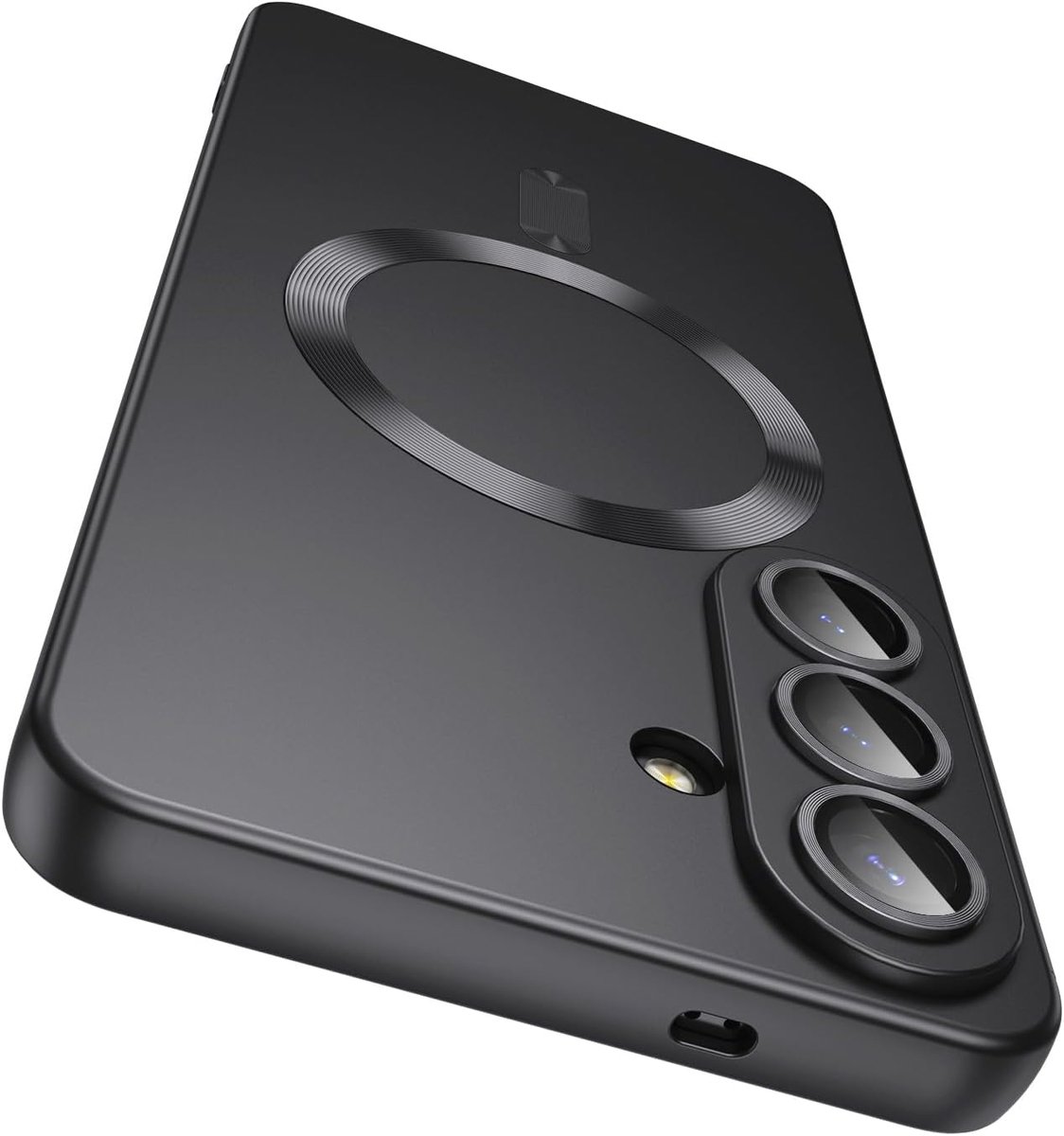 AziLine Magnetische Premium Zwart Hoes voor Galaxy S26 – Stijlvolle Bescherming met Ingebouwde MagSafe en Camera Lens Bescherming Geschikt voor Samsung Galaxy S26