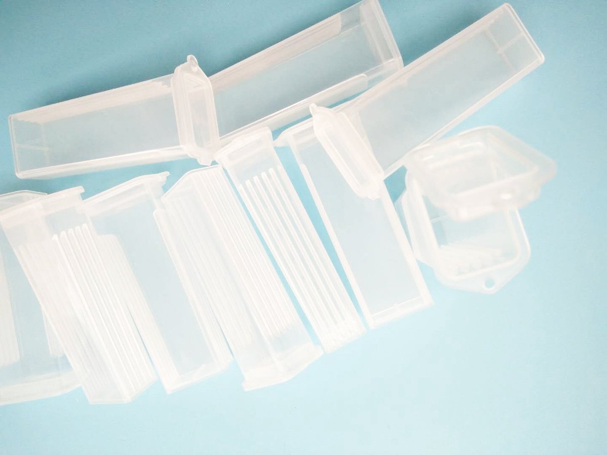 50 Stuks Rechthoekige Slides Box voor Microscoopglaasjes - Opslag voor 5 Slides