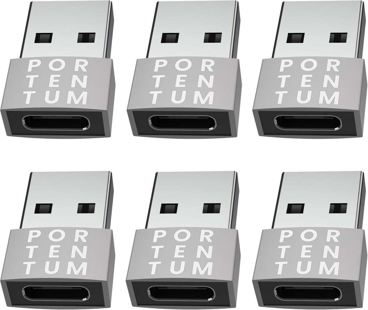 6x USB-C naar USB-A adapter 480 MB/s Snellere Dataoverdracht Zink