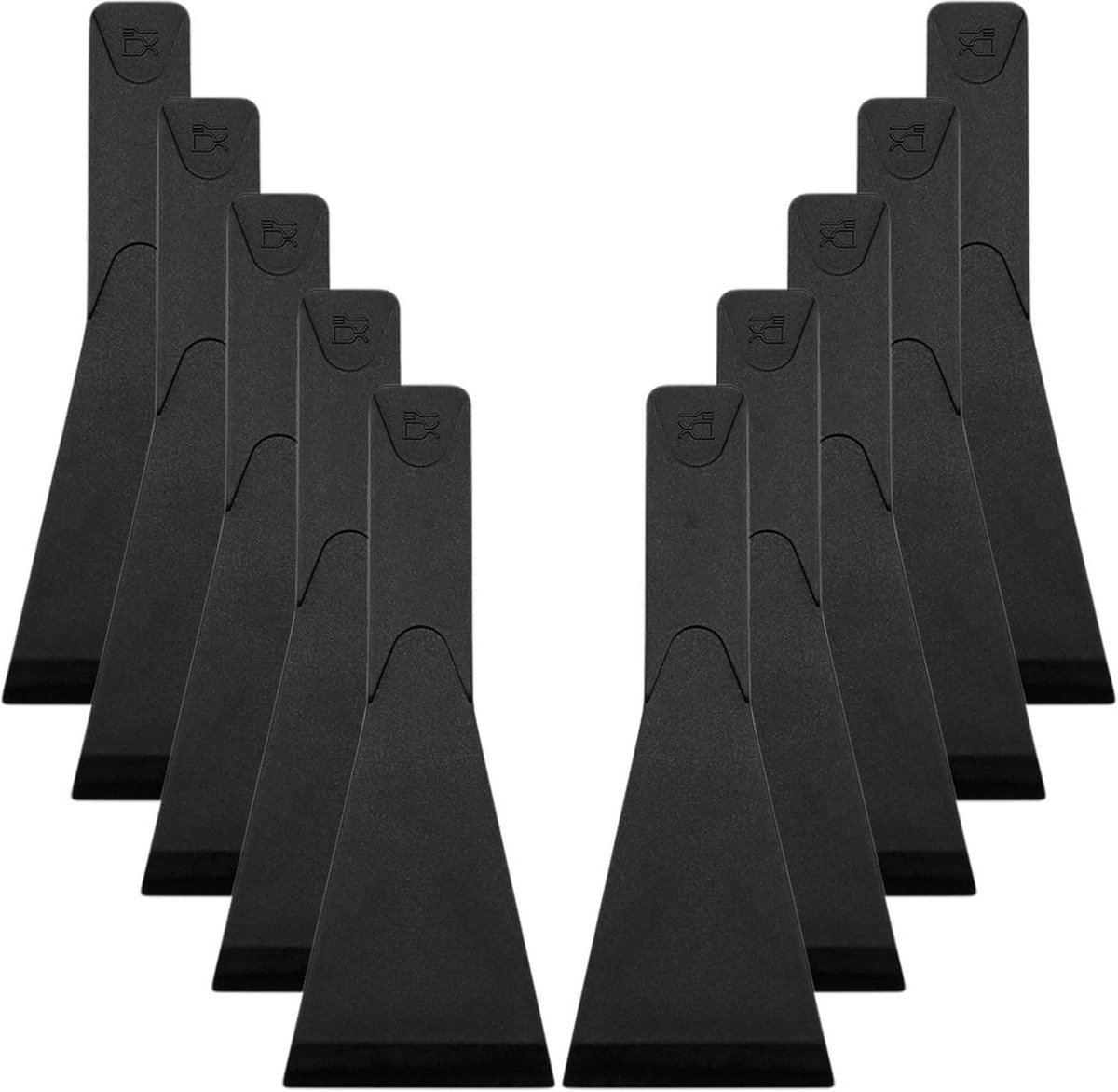 10x Hittebestendige Raclettespatels - Nylon, Zwart voor Kaas & Grill - Antiaanbaklaag Veilig