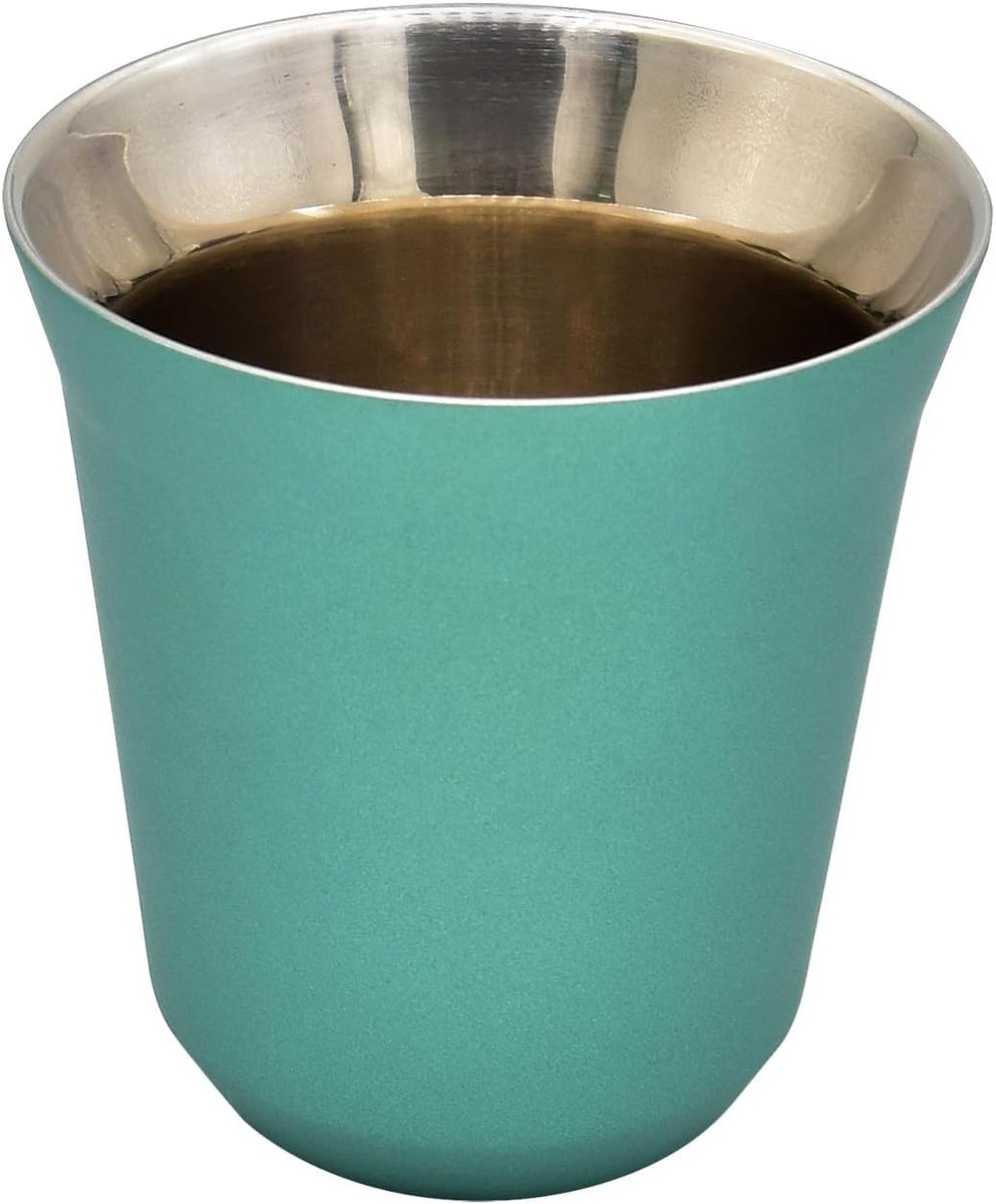 Dubbelwandige RVS Espresso Kopjes Onbreekbaar 160ml