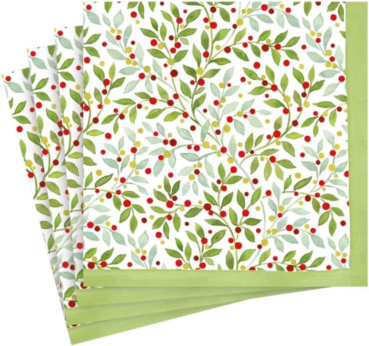Groene Cocktailservetten Papier - Elegant en Composteerbaar - 20 Stuks