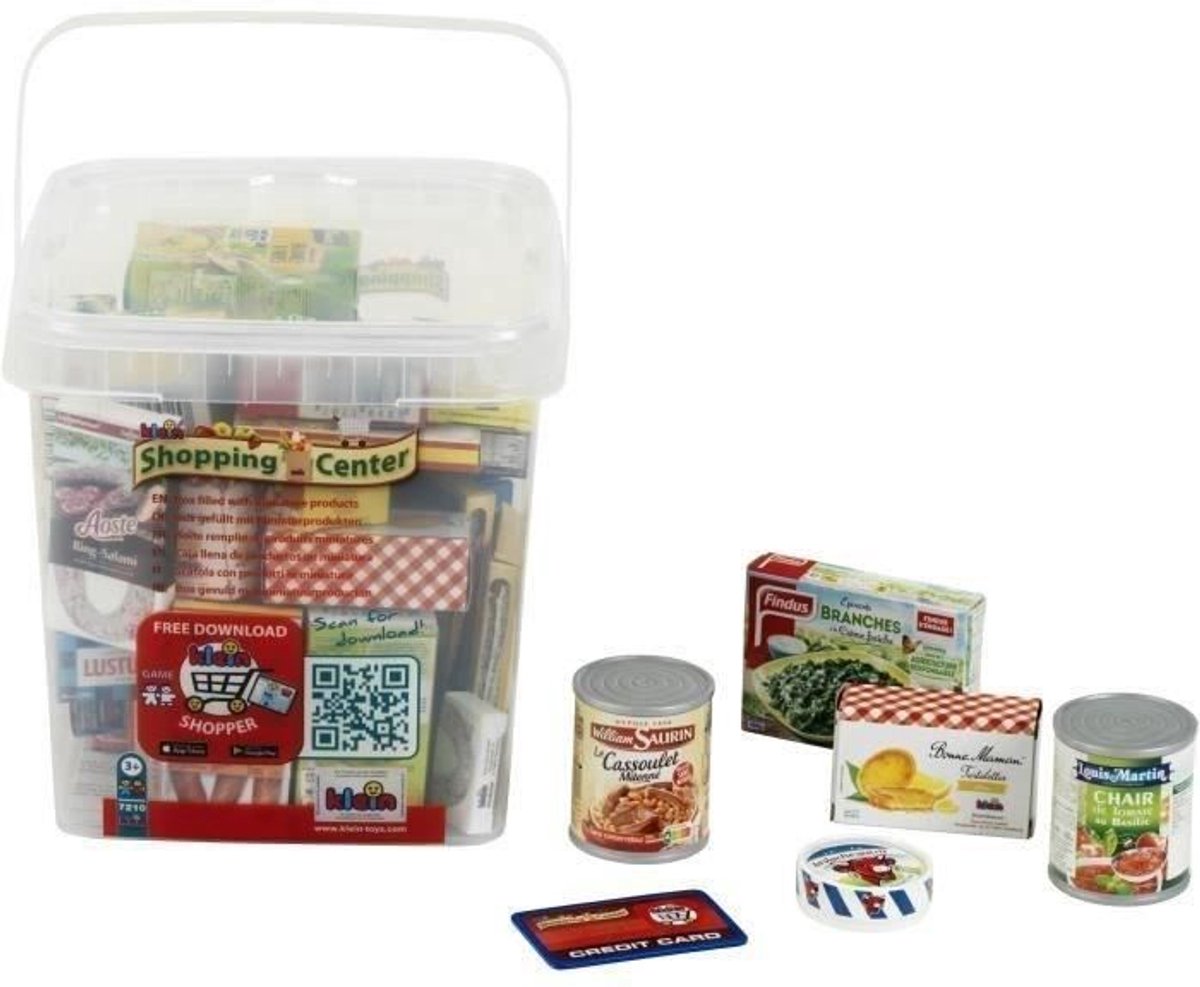 Grote opbergdoos bekleed met dummy foodboxen met bekende merken en in het Frans - Klein - 7210