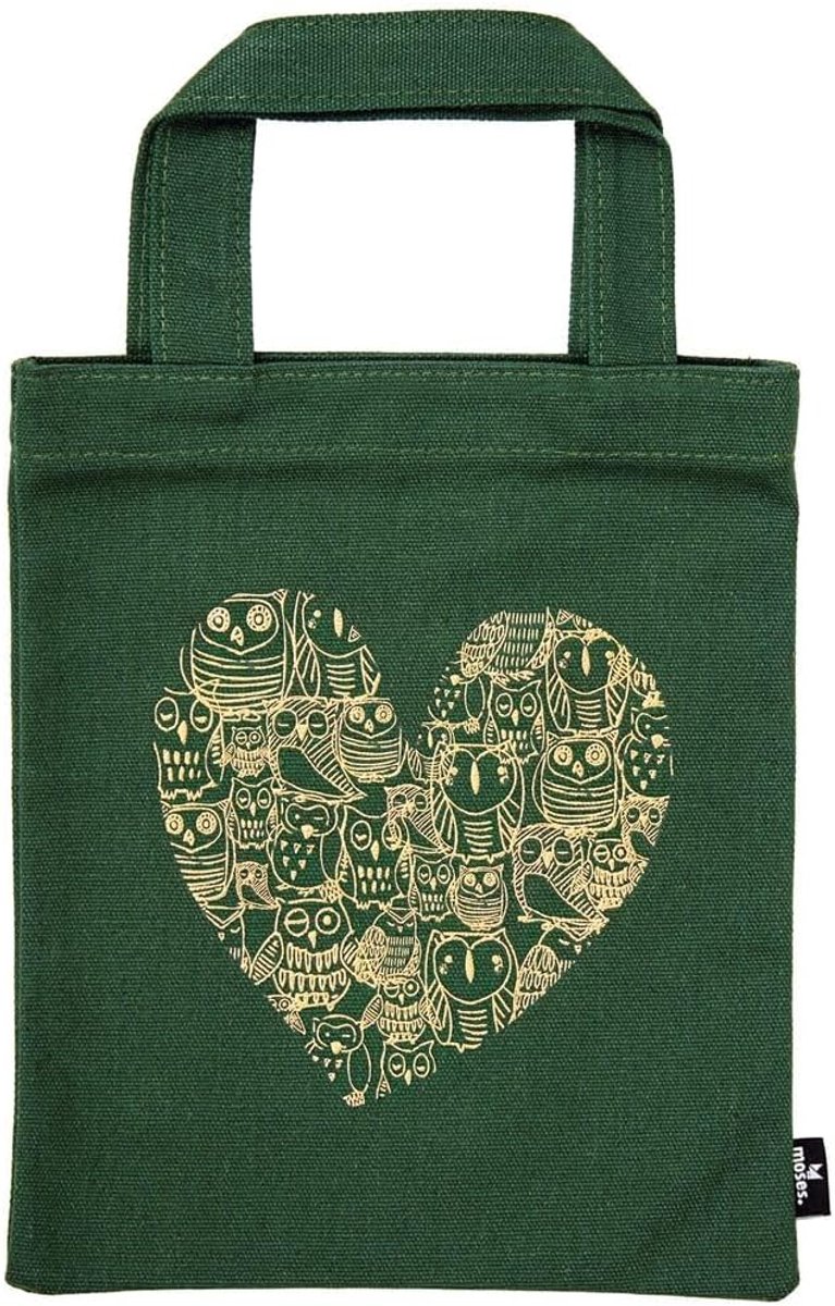 Boekentas Uil Hart Canvas Katoen Cadeauverpakking