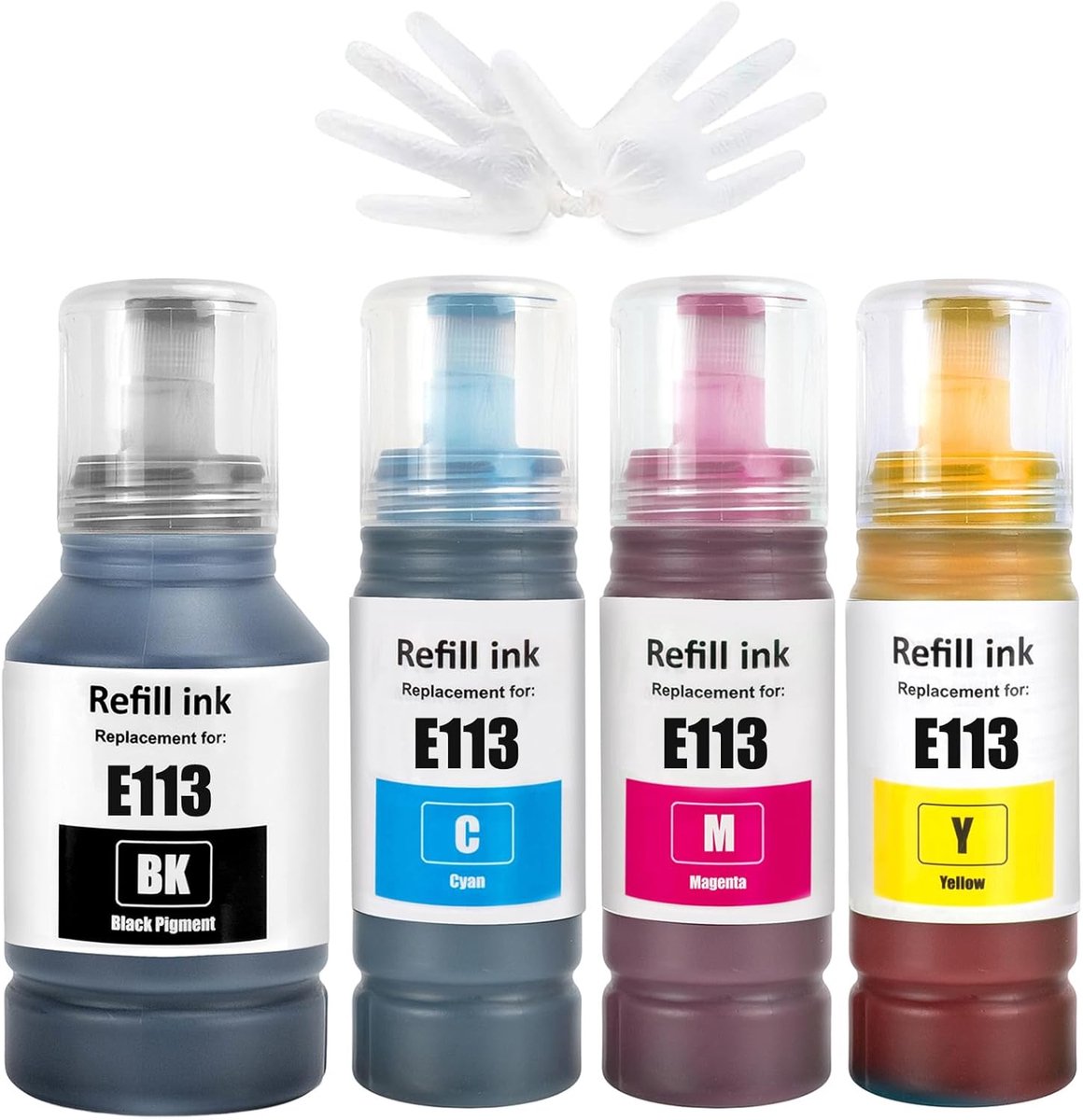 4 Kleuren Navulbare Inktflessen Multipack voor EcoTank Printers