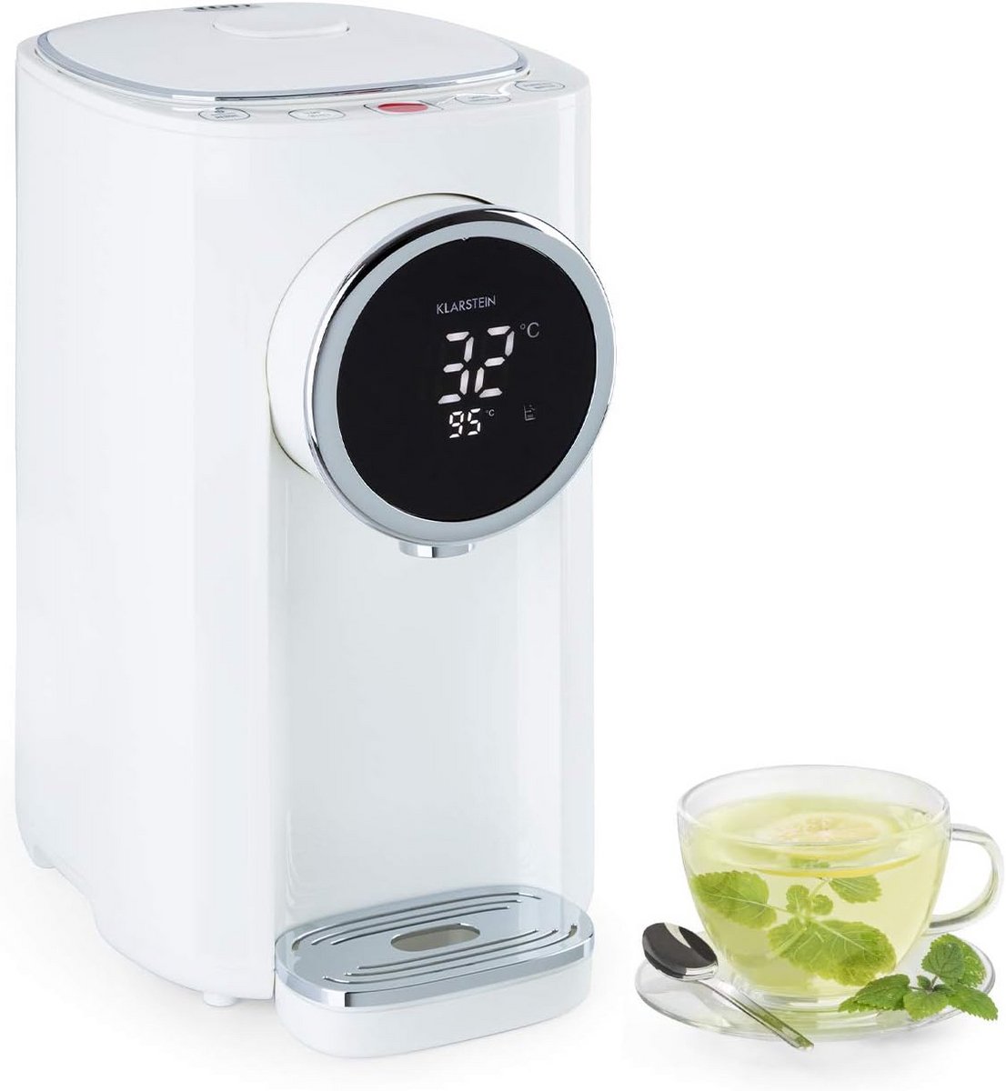 Warmwaterdispenser met 5L Tank, Instelbaar tot 95°C - RVS Waterkoker