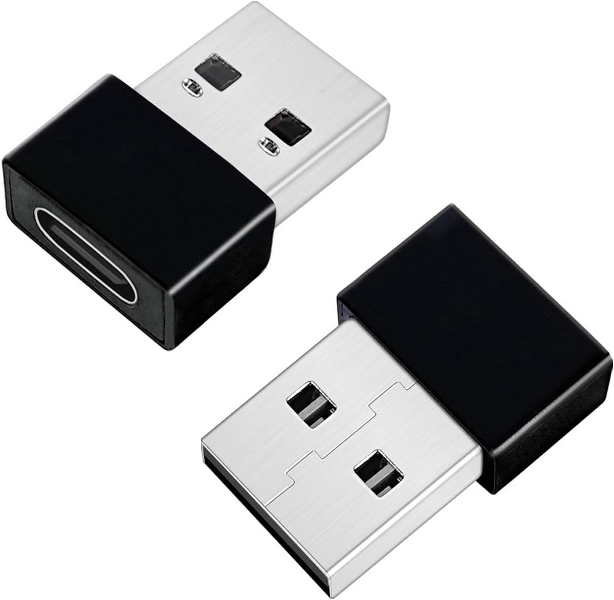 2-Pack USB-C naar USB-A OTG Adapter - Type-C Vrouwelijk naar USB 3.0 Mannelijk
