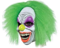 Griezelig Neon Clown Masker dat Licht Geeft in het Donker - Eng Kostuumaccessoire voor Halloween