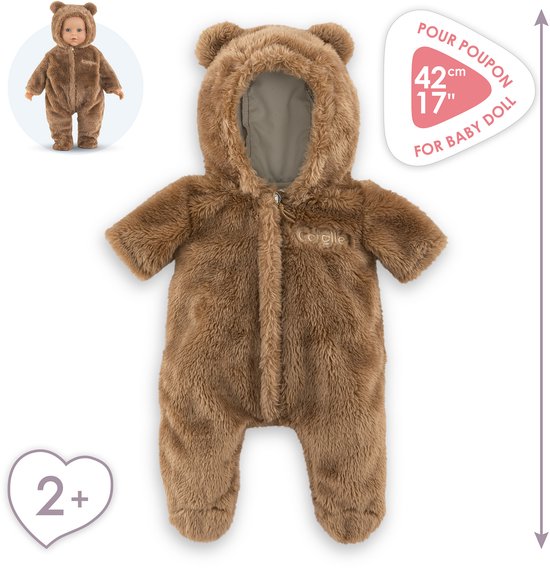 Corolle poppenkostuum bruin berenpak met capuchon - 42cm poppen. — afbeelding 2