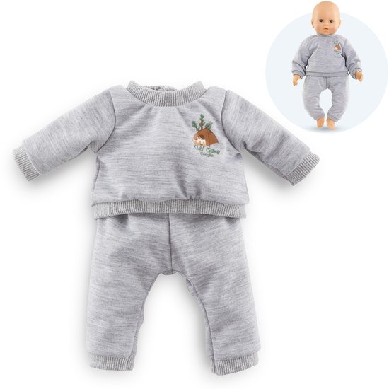 Corolle Poppen Joggingpak Grijs Kleine Ontdekker 42cm - Poppenkleding. — afbeelding 4