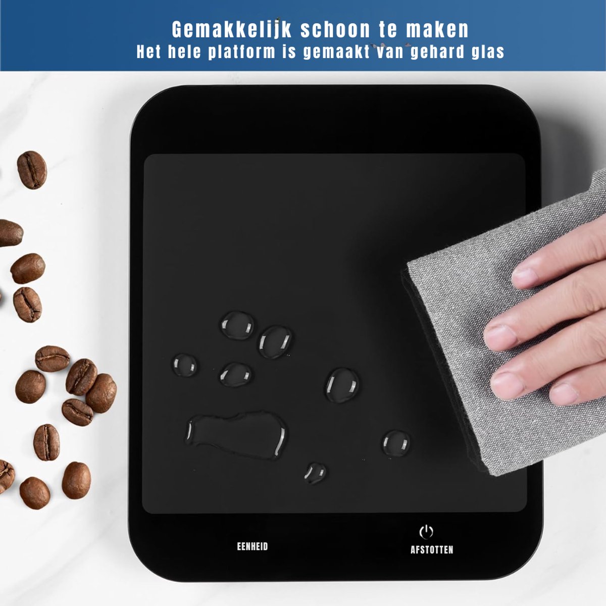REN® Keukenweegschaal Digitaal Met Kom - Keukenweegschaal - Keukenweegschaal Digitaal - Zwart - 22cm x 19cm x 3cm