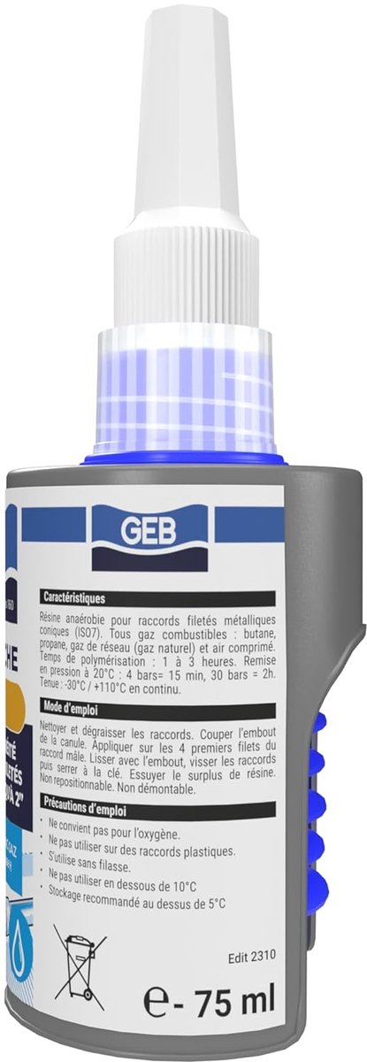 Anaërobe Hars - Schroefdraad Afdichter - Gasleidingen Afdichten - Geschikt voor Perslucht - 75 ml — afbeelding 5