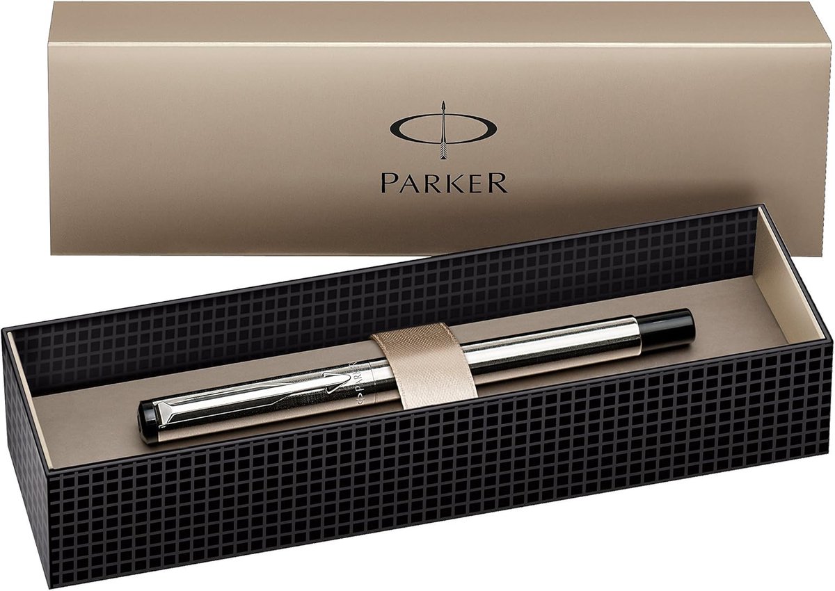 Roestvrij staal Trim vulpen met medium penpunt geschenkdoos - medium en luxe ontwerp