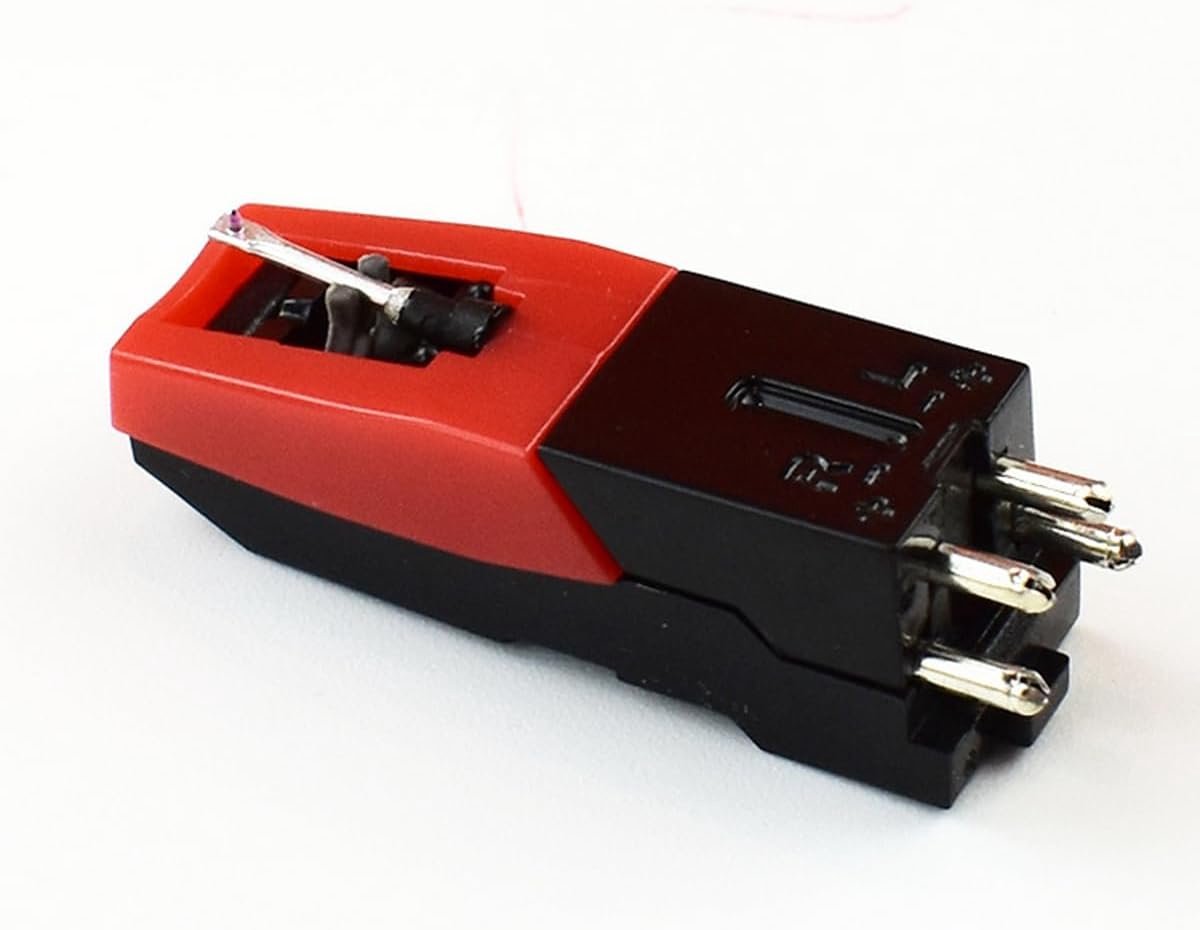 Naald Platenspeler - Reserve Naald - Muziek Luisteren - Slijtvast Keramisch - 8 x 26mm - Zwart Rood