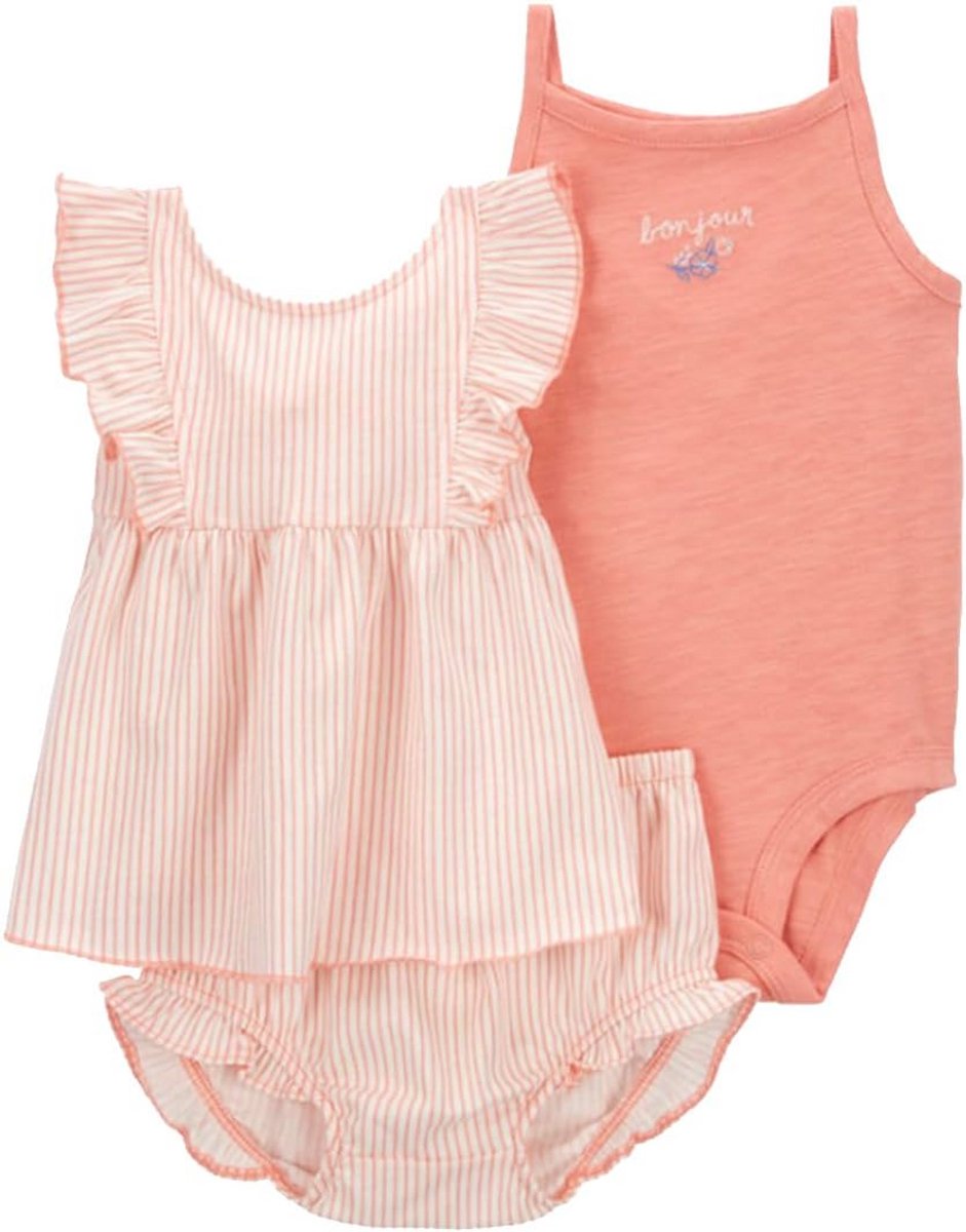 Set van 3 Babykleding: Overall en Shorts voor Meisjes, Zomerkleding
