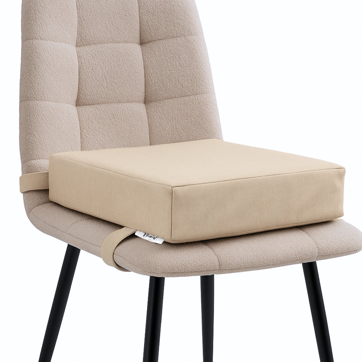 Flumi - Kinder Zitverhoger Kussen - Oxford Stof - Afneembare Wasbare Hoes - 33x33x9 cm - Beige