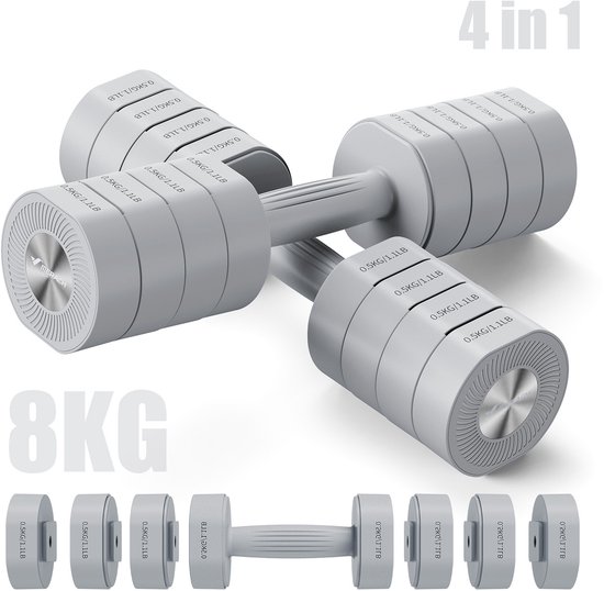 Hexagonale Dumbbells Set van 1 tot 5 kg voor Krachttraining
