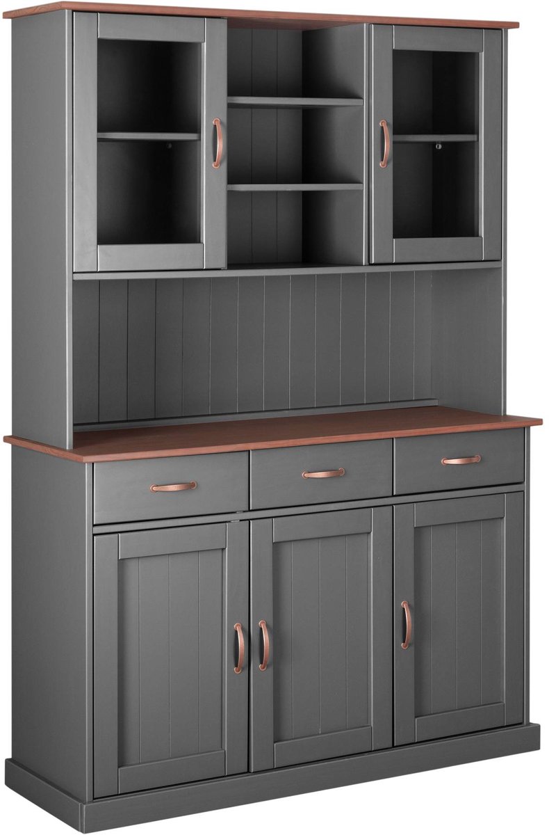 Buffetkast Cerci 131cm met 5 deuren & 3 lades - grijs