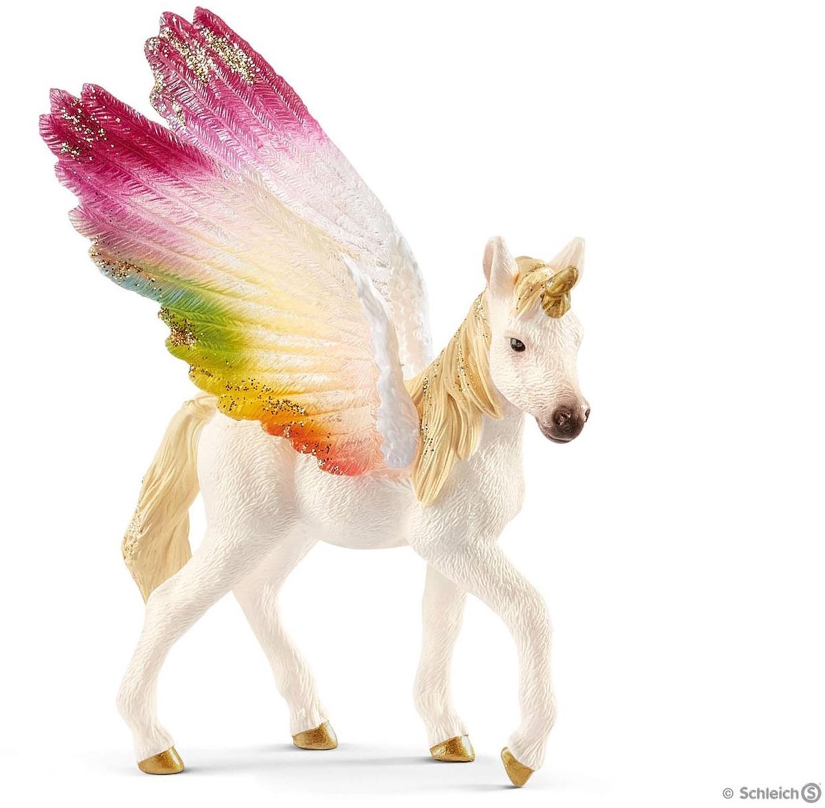 schleich BAYALA - Gevleugelde regenboogeenhoorn, veulen - Unicorn Speelgoed - 70577 — afbeelding 4