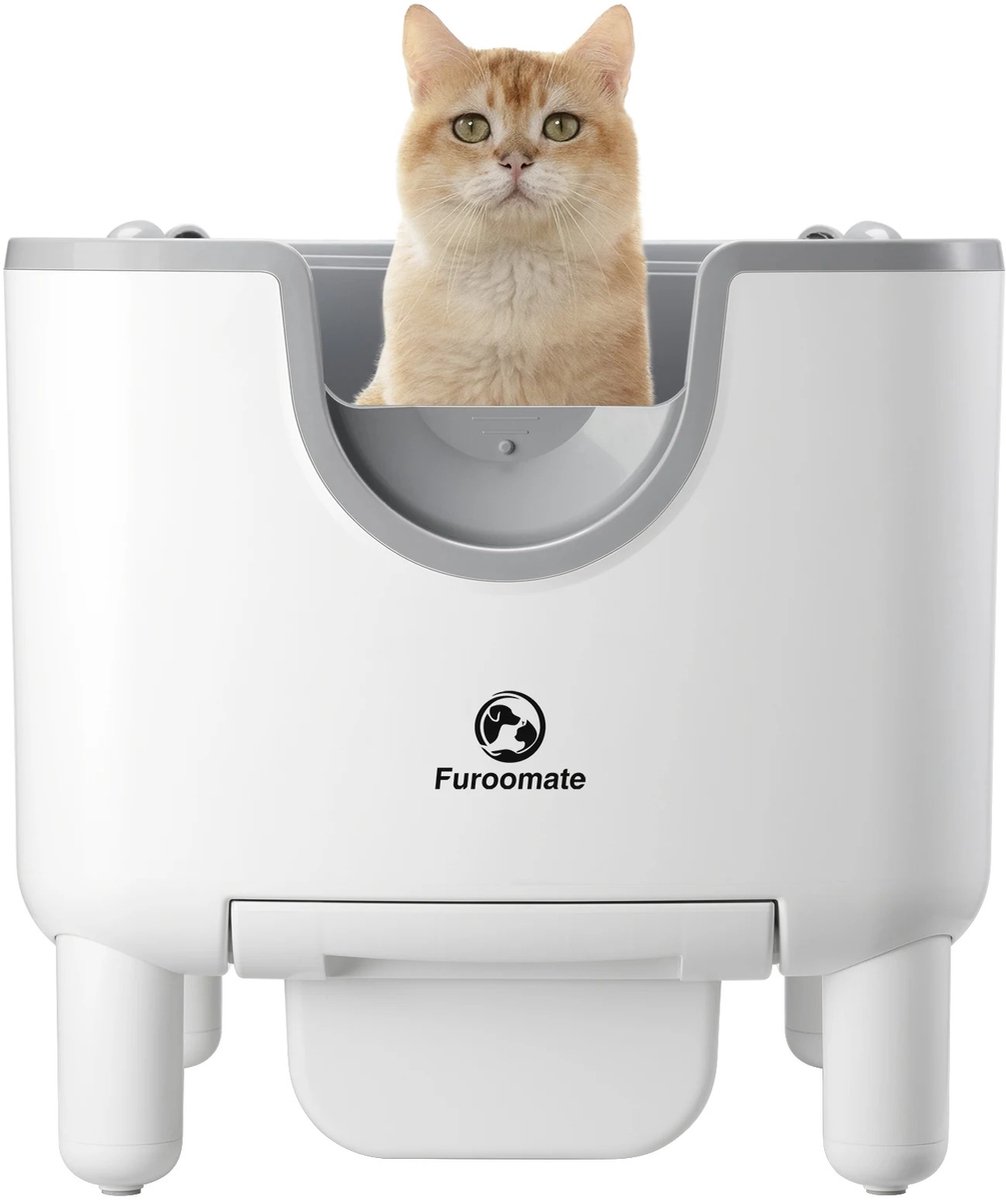 Cellista Zelfreinigende Kattenbak – Automatische Kattenbakken – Open Kattenbak met Geurcontrole – Automatisch Schoonmaken – Kattenmand