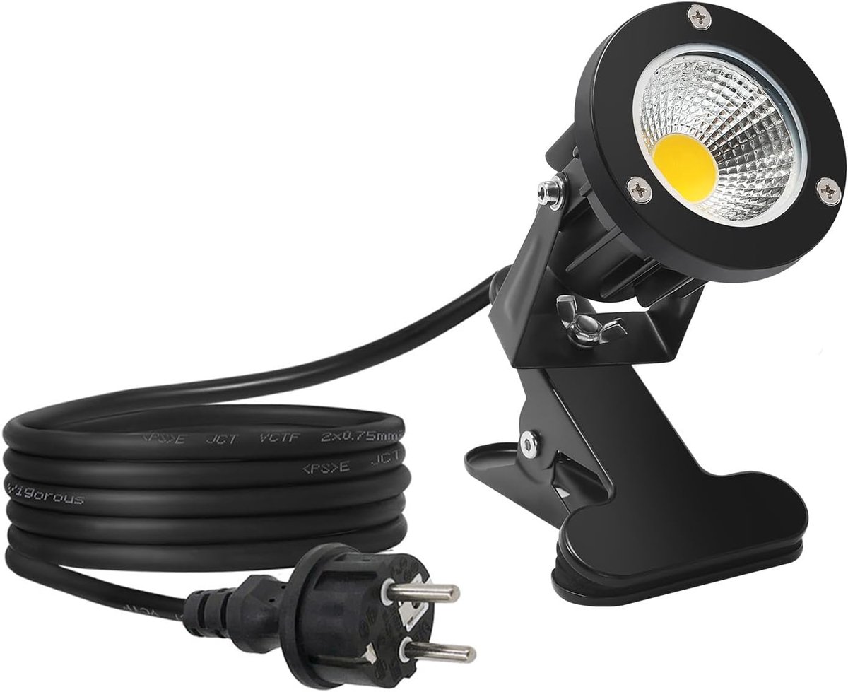 LED-spot met 3 kleurtemperaturen en clip - 7W tuinverlichting voor buiten (IP65)