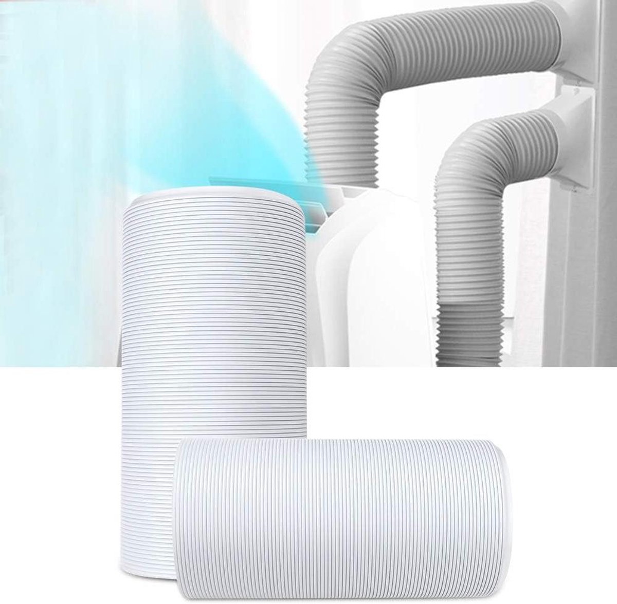Flexibele afvoerslang voor airconditioning - 1,5 meter - lage weerstand - accessoire - zwart