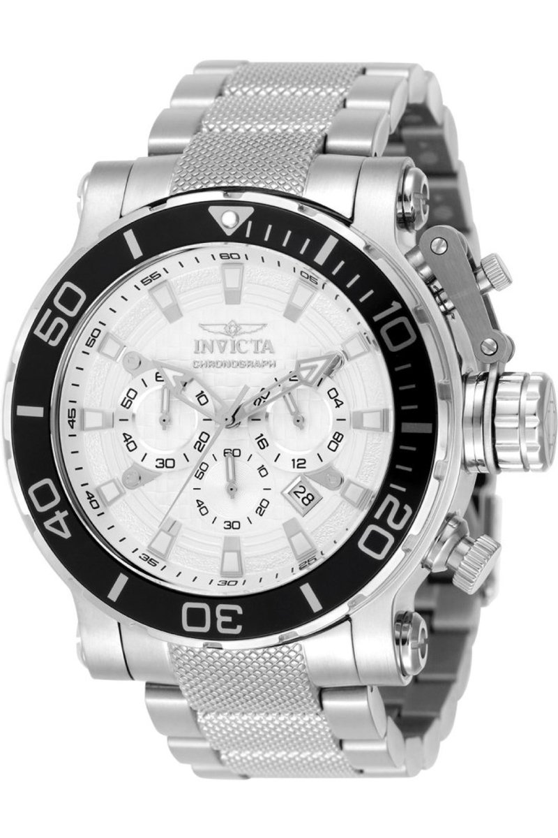 Invicta Coalition Forces 50235 Heren Horloge - Waterdicht - Analoog - Quartz Uurwerk - Roestvrij Staal met zilveren Wijzerplaat - 52mm