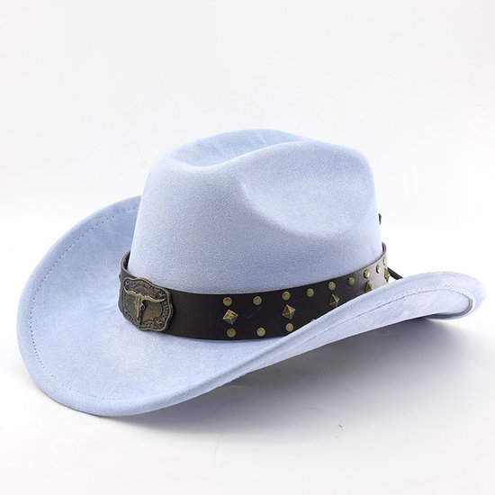 Chapeau de Cowboy en Suède Western pour Dames & Hommes – Bord Large Modelable – Pour Cowboys & Cowgirls
