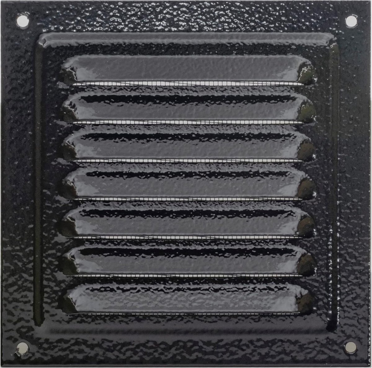 Ventilatierooster Metalen 12,5 x 12,5 cm - Zwart