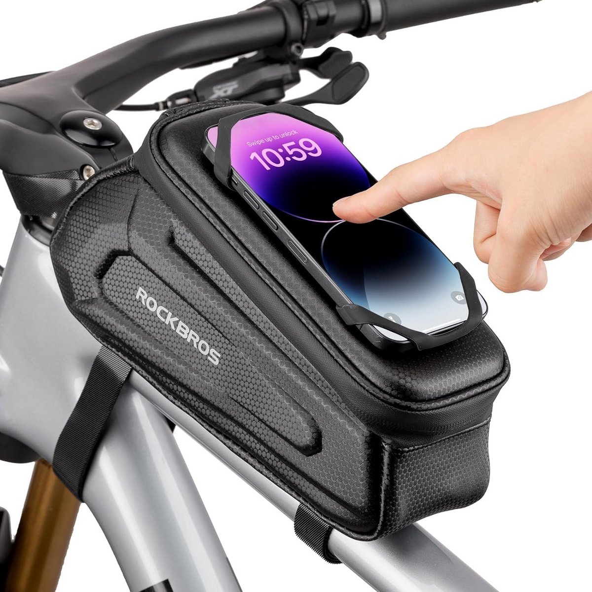 Waterdichte Fietstas voor Mobiele Telefoons tot 6,5 Inch - Accessoires voor MTB en E-Bikes