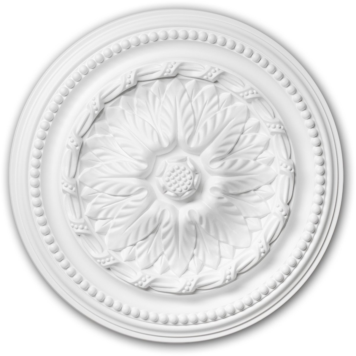 Plafond Rozet 156007 Profhome plafond centrum Sierelement neo-empire stijl wit Ø 40 cm